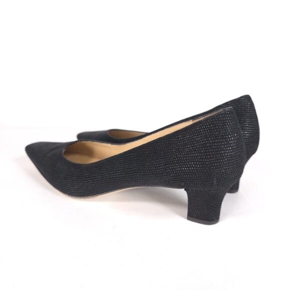 BRUNO MAGLI Women’s HANDMADE IN‎ ITALY Textured LEATHER Heels Black Size 8.5 AA - Picture 9 of 14
